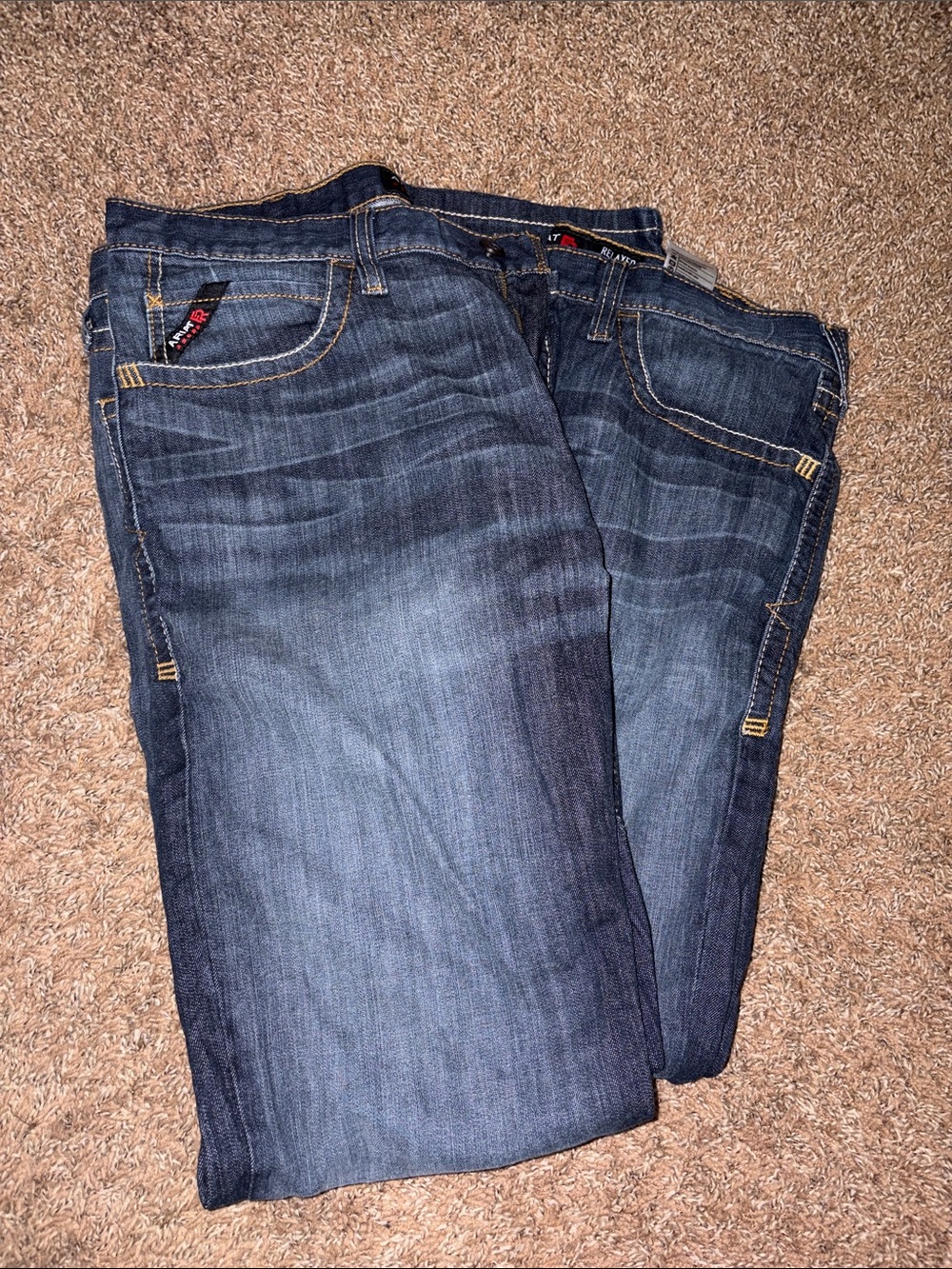 Ariat Men's FR Dark Wash Work Jeans